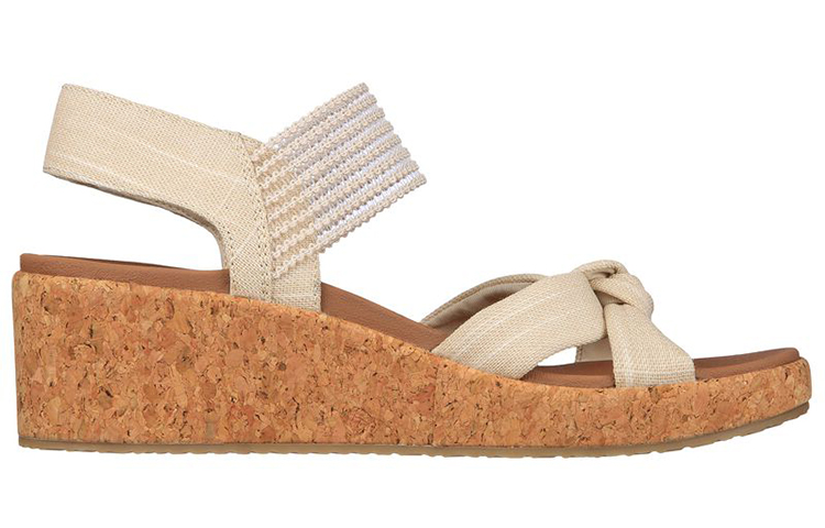 Order (Women) Skechers Arch Fit Beverlee-Juliet 'Natural Wedge Casual Sandals' 119350-NAT