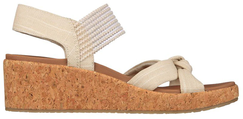 (Women) Skechers Arch Fit Beverlee-Juliet 'Natural Wedge Casual Sandals' 119350-NAT Order (Women) Skechers Arch Fit Beverlee-Juliet 'Natural Wedge Casual Sandals' 119350-NAT