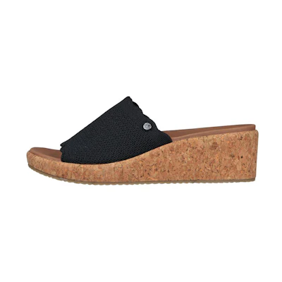 (W) Skechers Arch Fit Beverlee 'Black Wedge Slide'