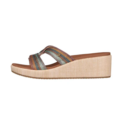 (W) Skechers Arch Fit Beverlee 'Caramel Fashion Wedge Slide'