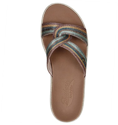 (W) Skechers Arch Fit Beverlee 'Caramel Fesyen Wedges Slide' 119259-MLT Lookbook (W) Skechers Arch Fit Beverlee 'Caramel Fesyen Wedges Slide' 119259-MLT