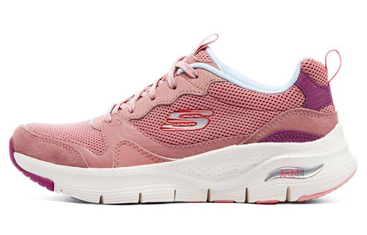 (Women) Skechers Arch Fit D'Lux 'Anti-Slip Wear-Resistant Pink Purple' 149723-MVMT