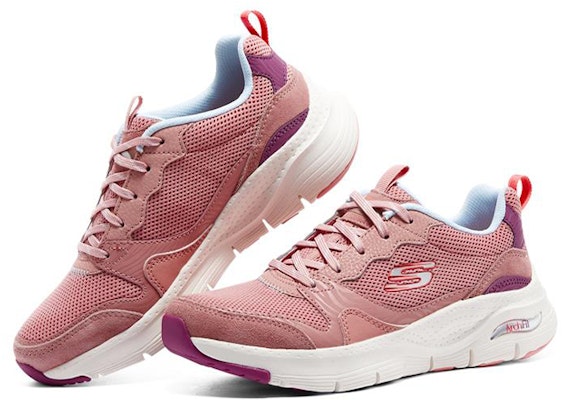 (Women) Skechers Arch Fit D'Lux 'Anti-Slip Wear-Resistant Pink Purple' 149723-MVMT Lookbook (Women) Skechers Arch Fit D'Lux 'Anti-Slip Wear-Resistant Pink Purple' 149723-MVMT