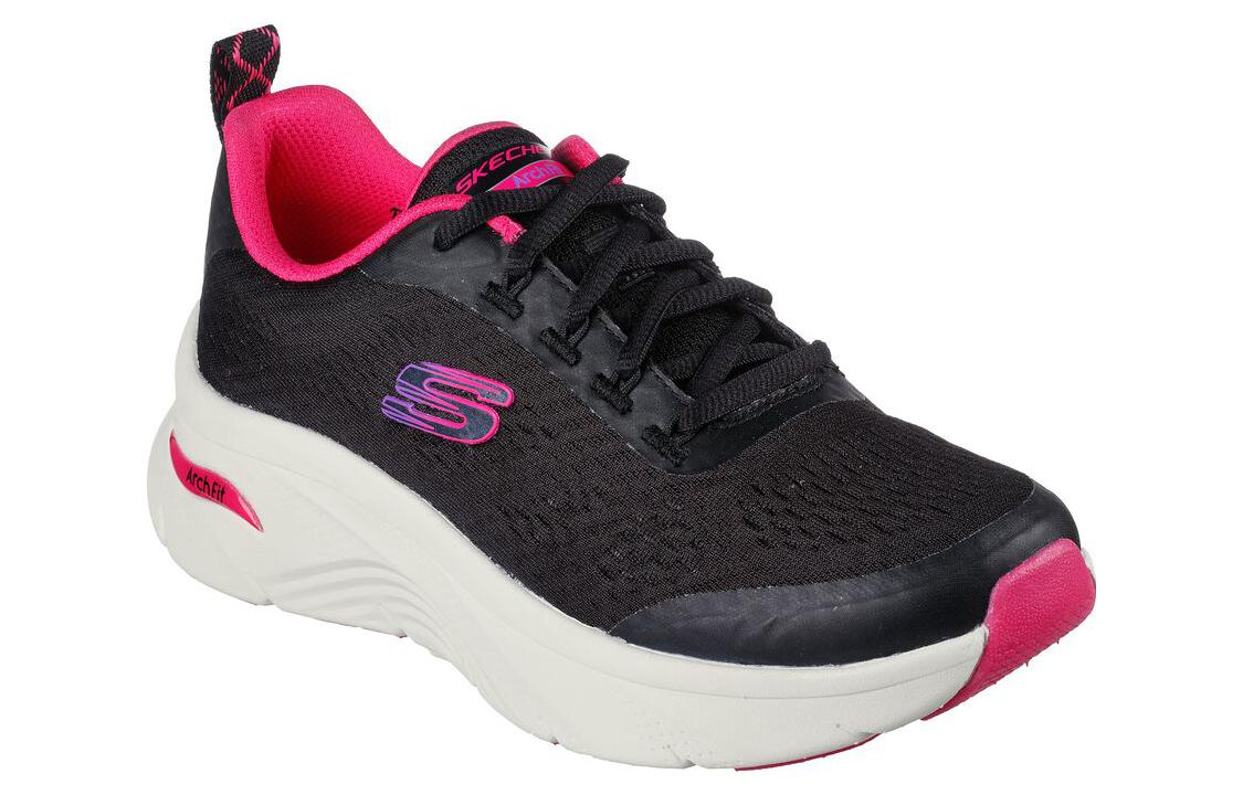 Lookbook Skechers Arch Fit D‘Lux 防滑耐磨透氣 低筒 跑步鞋 女款 黑色