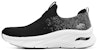 (W) Skechers Arch Fit D'Lux 'Hitam Slip-On' 149684-BLK