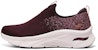 (W) Skechers Arch Fit D'Lux 'Burgundy Slip-On' Lelaki Perempuan 149684-BURG