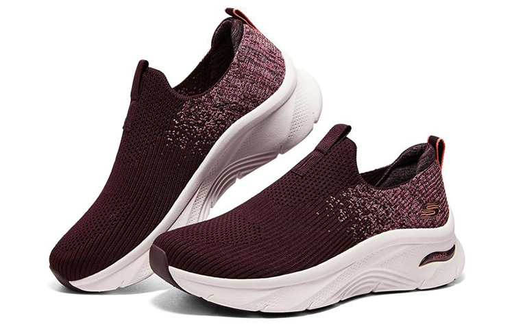Lookbook (Women) Skechers Arch Fit D'Lux 'Burgundy Slip-On' 149684-BURG