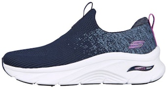 (Women) Skechers Arch Fit D'Lux 'Deep Navy Slip-On' 149684-NVY (Women) Skechers Arch Fit D'Lux 'Deep Navy Slip-On' 149684-NVY