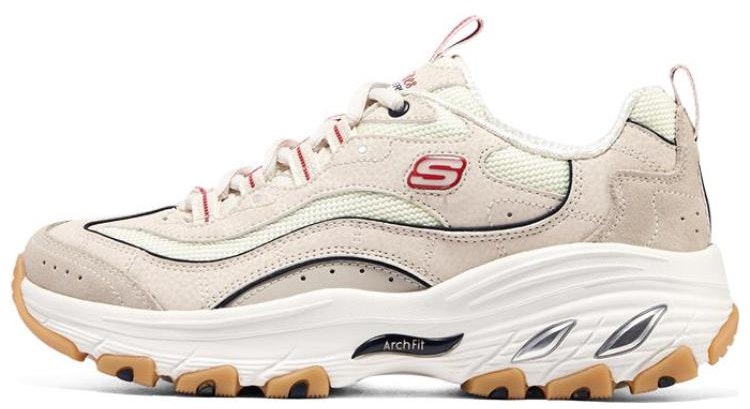 women-skechers-d-lites-arch-fit-shock-absorbing-non-slip-wear-resistant-low-top-dad-shoe-white-brown-149805-ntmt