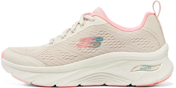women-skechers-arch-fit-d-lux-shock-absorbing-non-slip-wear-resistant-low-top-running-shoe-pink-149687-ntcl