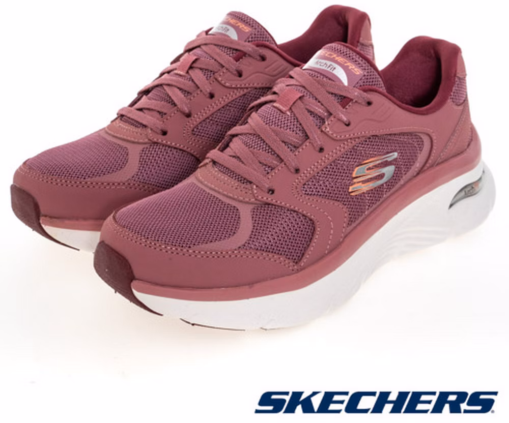 women-skechers-arch-fit-dlux-casual-shoes-pink-red-149686-mve