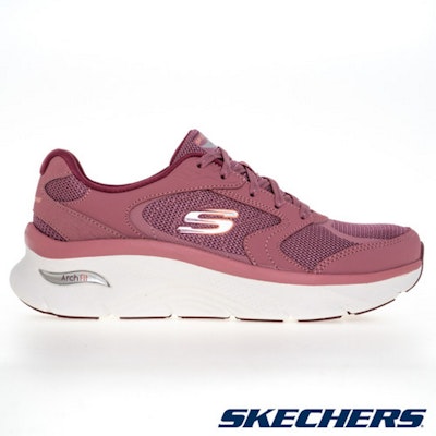 (W) スケッチャーズ アーチフィット デラックス カジュアルシューズ ピンク レッド 149686MVE Order (W) スケッチャーズ アーチフィット デラックス カジュアルシューズ ピンク レッド 149686MVE