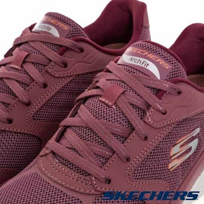 (W) スケッチャーズ アーチフィット デラックス カジュアルシューズ ピンク レッド 149686MVE Purchase (W) スケッチャーズ アーチフィット デラックス カジュアルシューズ ピンク レッド 149686MVE