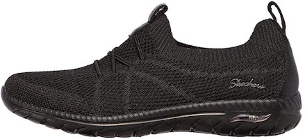 (Women) Skechers Arch Fit Flex 'Simplified Casual Low-Top Slip-On Black' 100285-BBK (Women) Skechers Arch Fit Flex 'Simplified Casual Low-Top Slip-On Black' 100285-BBK