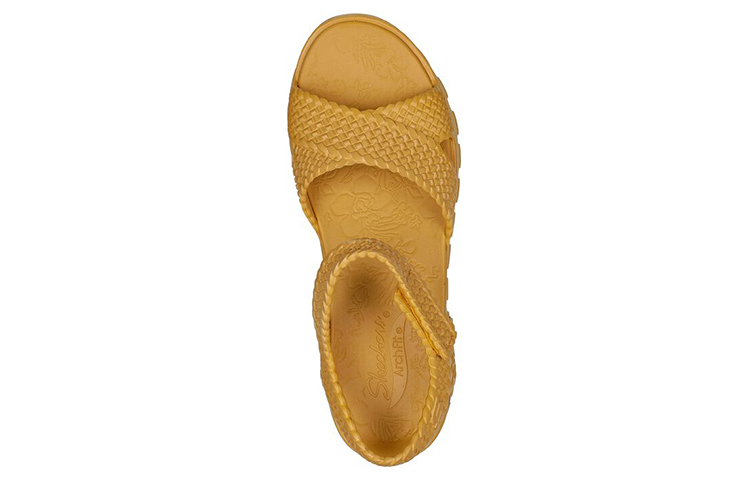 Shop Skechers Arch Fit Footsteps 時尚休閒涼鞋 女款 黃