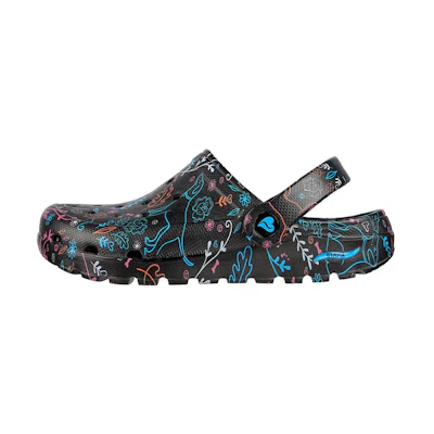 (W) Skechers Arch Fit Footsteps 'Flower Pups Black'