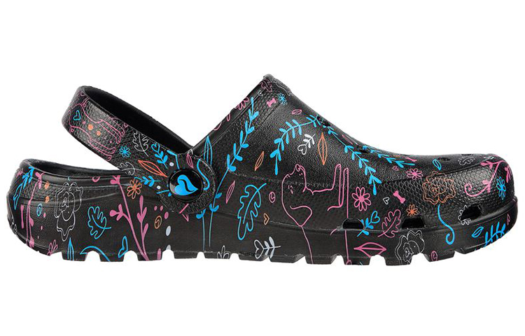 Order Skechers Arch Fit Footsteps - Flower Pups 休閒耐磨拖鞋 女款 黑