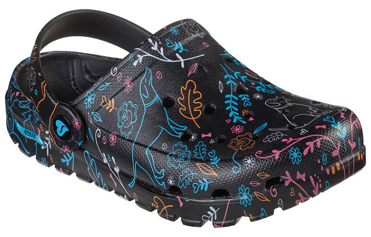 Lookbook Skechers Arch Fit Footsteps - Flower Pups 休閒耐磨拖鞋 女款 黑