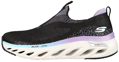 (Women) Skechers Arch Fit Glide-Step 'Black Purple' 149387-BKMT (Women) Skechers Arch Fit Glide-Step 'Black Purple' 149387-BKMT