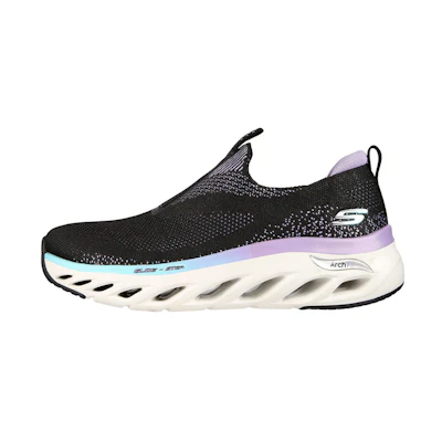 (W) Skechers Arch Fit Glide-Step 'Black Purple'