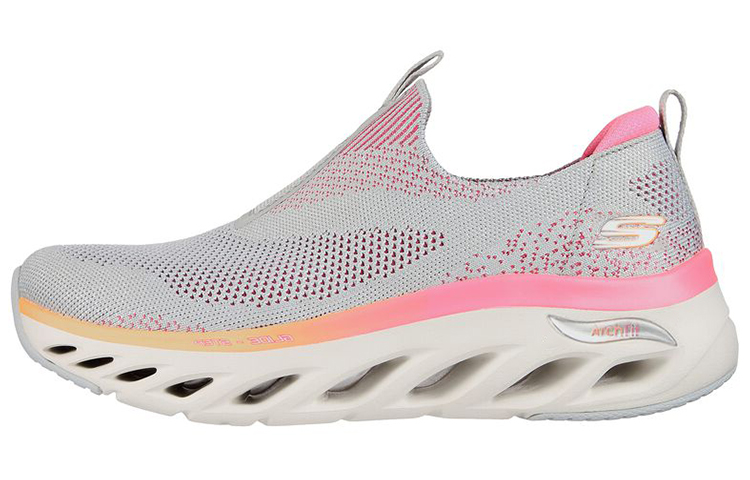 (Women) Skechers Arch Fit Glide-Step 'Grey Pink' 149387-GMLT