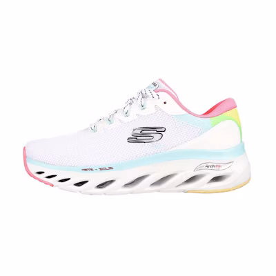(W) Skechers Arch Fit Glide-Step 'Highlighter White Multicolor'