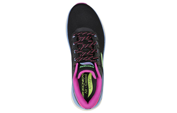 Lookbook (W) Skechers Arch Fit Glide-Step ''Highlighter Zwart Roze'' 149871-BKMT