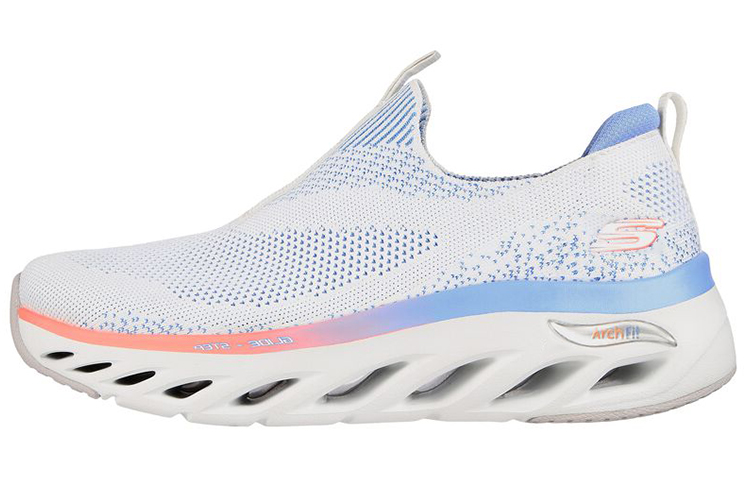 (Women) Skechers Arch Fit Glide-step 'White Blue' 149387-WMLT