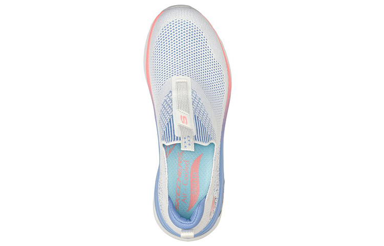 Shop Skechers Arch Fit Glide-step 減震耐磨 懶人運動休閒鞋 女款 白藍