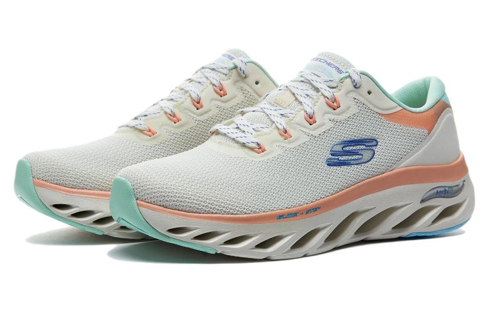 Shop (W) Skechers Arch Fit Glide Step 'Beige Pink' Wanita Beige Pink 149871-OFPK