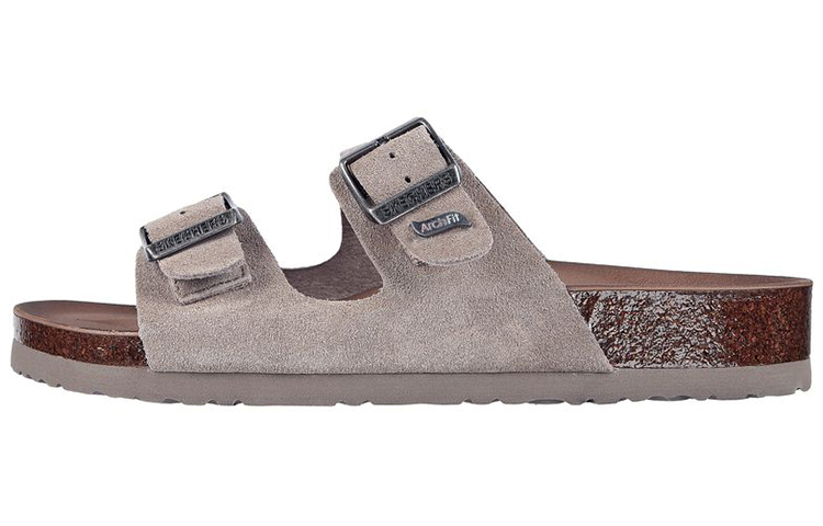 (Women) Skechers Arch Fit Granola 'Comfort Slipper - Grey Brown' 163315-TPE