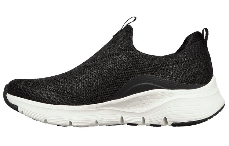 (W) Skechers Arch Fit Low-Top Black/White