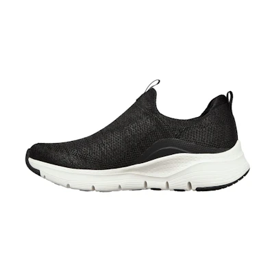 (W) Skechers Arch Fit Low-Top Black/White