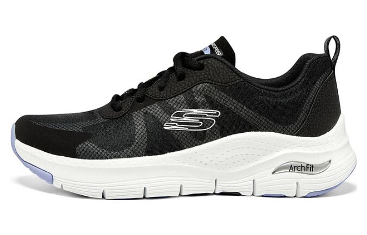 (Women) Skechers Arch Fit Low 'Black White' 149567-BKBL