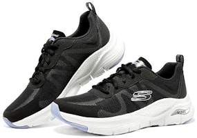 (W) Skechers Arch Fit Rendah 'Hitam Putih' 149567-BKBL Shop (W) Skechers Arch Fit Rendah 'Hitam Putih' 149567-BKBL
