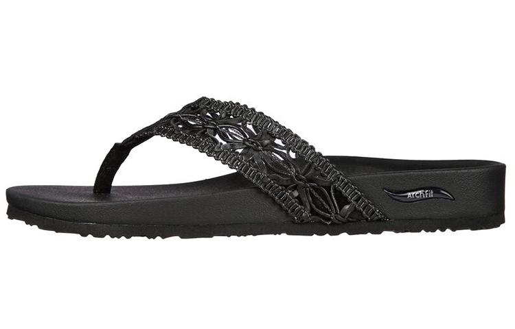 (W) Skechers Arch Fit Meditation Slide 'Black'