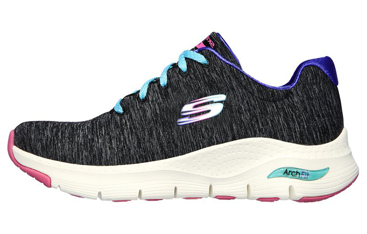 (Women) Skechers Arch Fit Pillow Walker 'Black Grey' 149165-BKMT