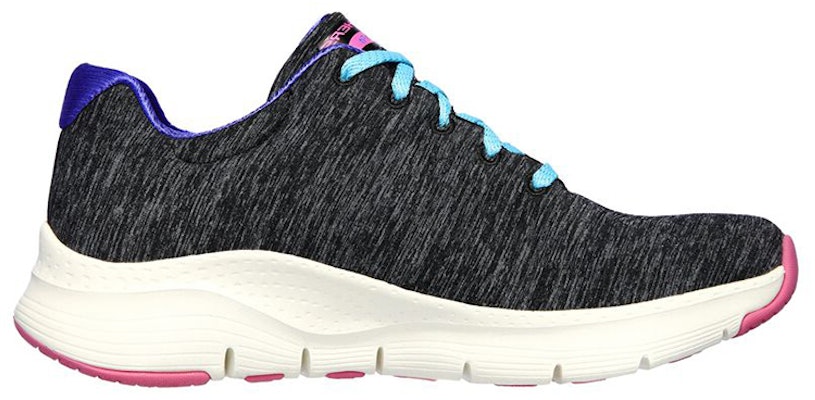 (Women) Skechers Arch Fit Pillow Walker 'Black Grey' 149165-BKMT Order (Women) Skechers Arch Fit Pillow Walker 'Black Grey' 149165-BKMT