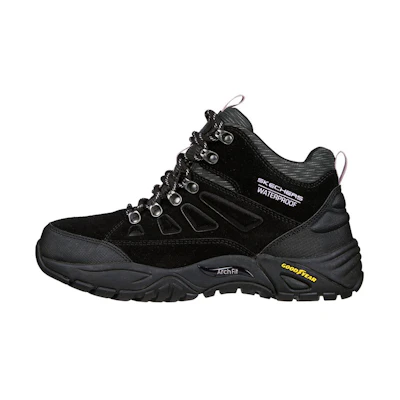 (W) Skechers Arch Fit Recon 'Waterproof Black Outdoor'