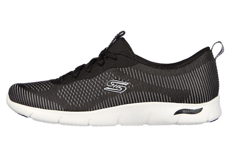(Women) Skechers Arch Fit Refine 'Black White' 104390-BLK