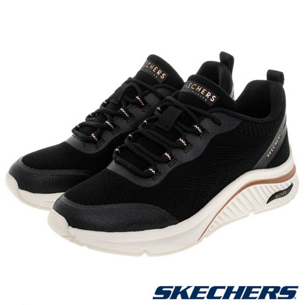 (W) Skechers Arch Fit S-Miles Casual Shoes Black