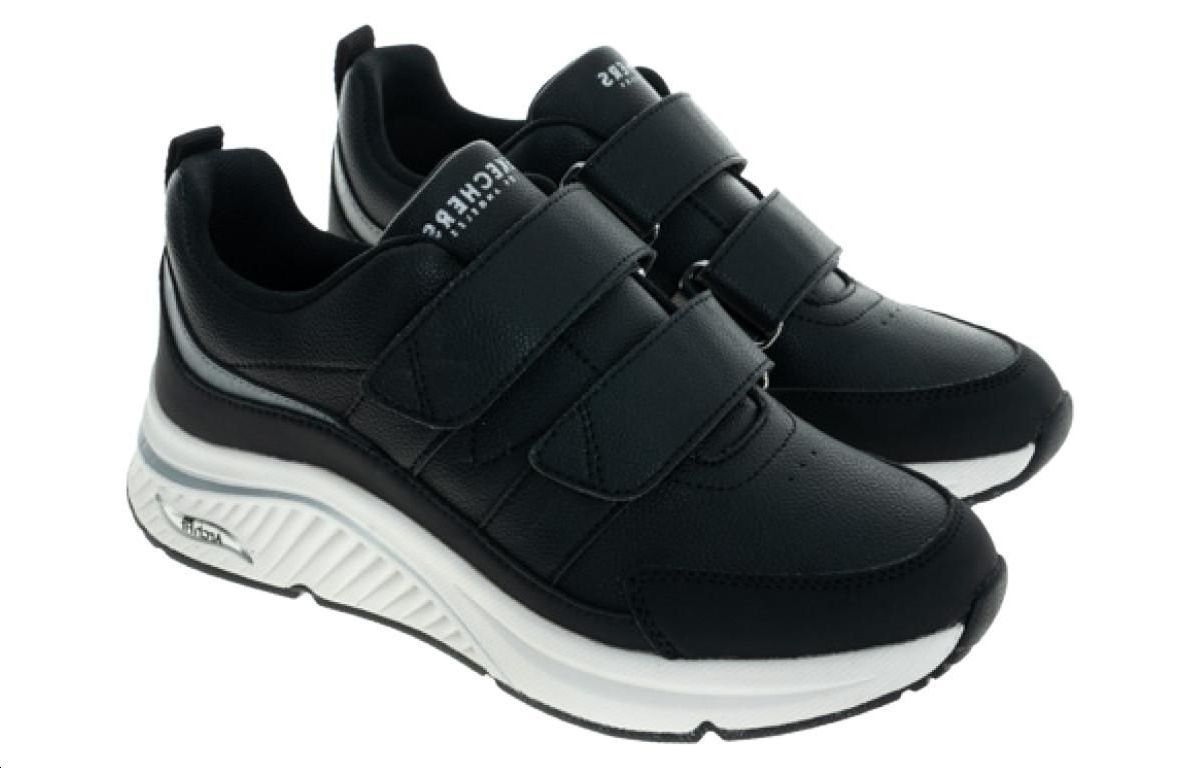Shop (W) Zapatillas Skechers Arch Fit S-Miles 'Negro Blanco'. 155571-BLK
