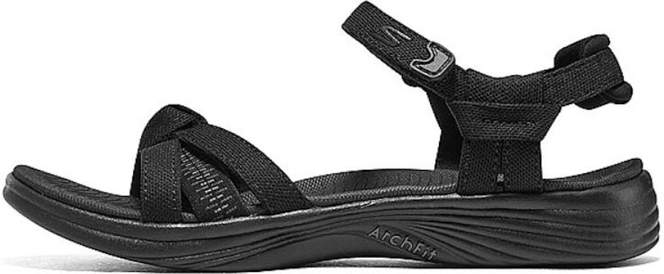 (Women) Skechers Arch Fit Sandal 'Anti-Slip Durable' 141370-BKGY Buy (Women) Skechers Arch Fit Sandal 'Anti-Slip Durable' 141370-BKGY