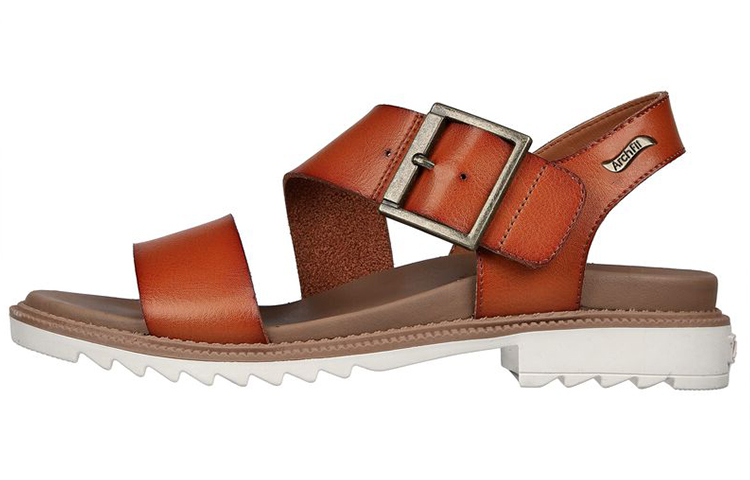(Women) Skechers Arch Fit Sandal 'Comfort Hook-and-Loop Brown' 163336-LUG