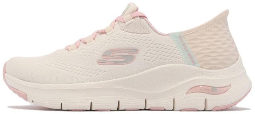 (Women) Skechers Arch Fit Slip-Ins 'Beige Pink' 149568-OFPK Buy (Women) Skechers Arch Fit Slip-Ins 'Beige Pink' 149568-OFPK