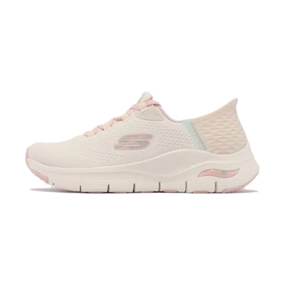 (W) Skechers Arch Fit Slip-Ins 'Beige Pink'