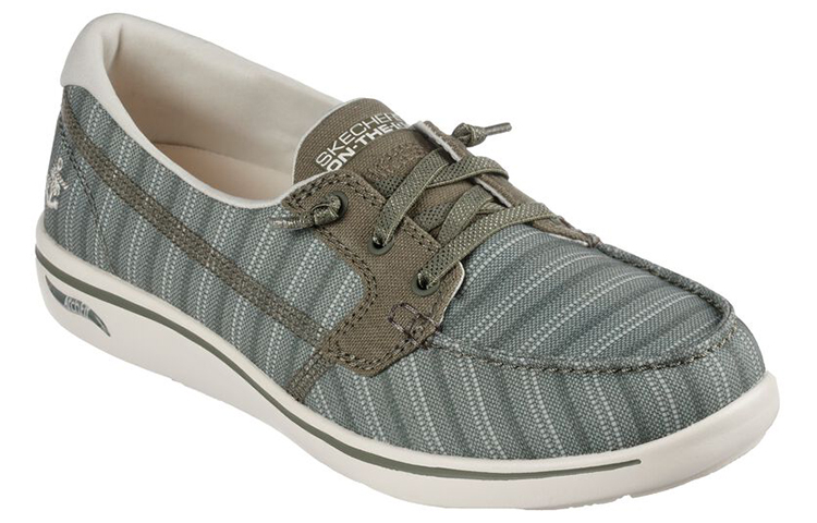 Lookbook (Women) Skechers Arch Fit Uplift-Anchored 'Green Slip-On' 136606-OLV