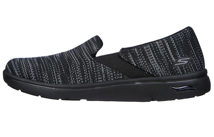 (Women) Skechers Arch Fit Uplift 'Cheerful Black Slip-On' 136576-BKGY