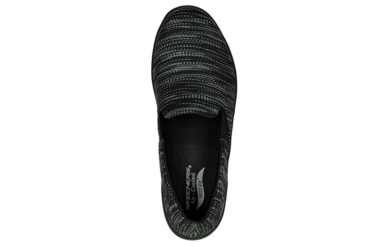 Shop (Women) Skechers Arch Fit Uplift 'Cheerful Black Slip-On' 136576-BKGY