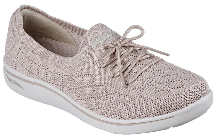 Lookbook (Women) Skechers Arch Fit Uplift 'Perfect Slip-On Grey Brown' 136634-TPE
